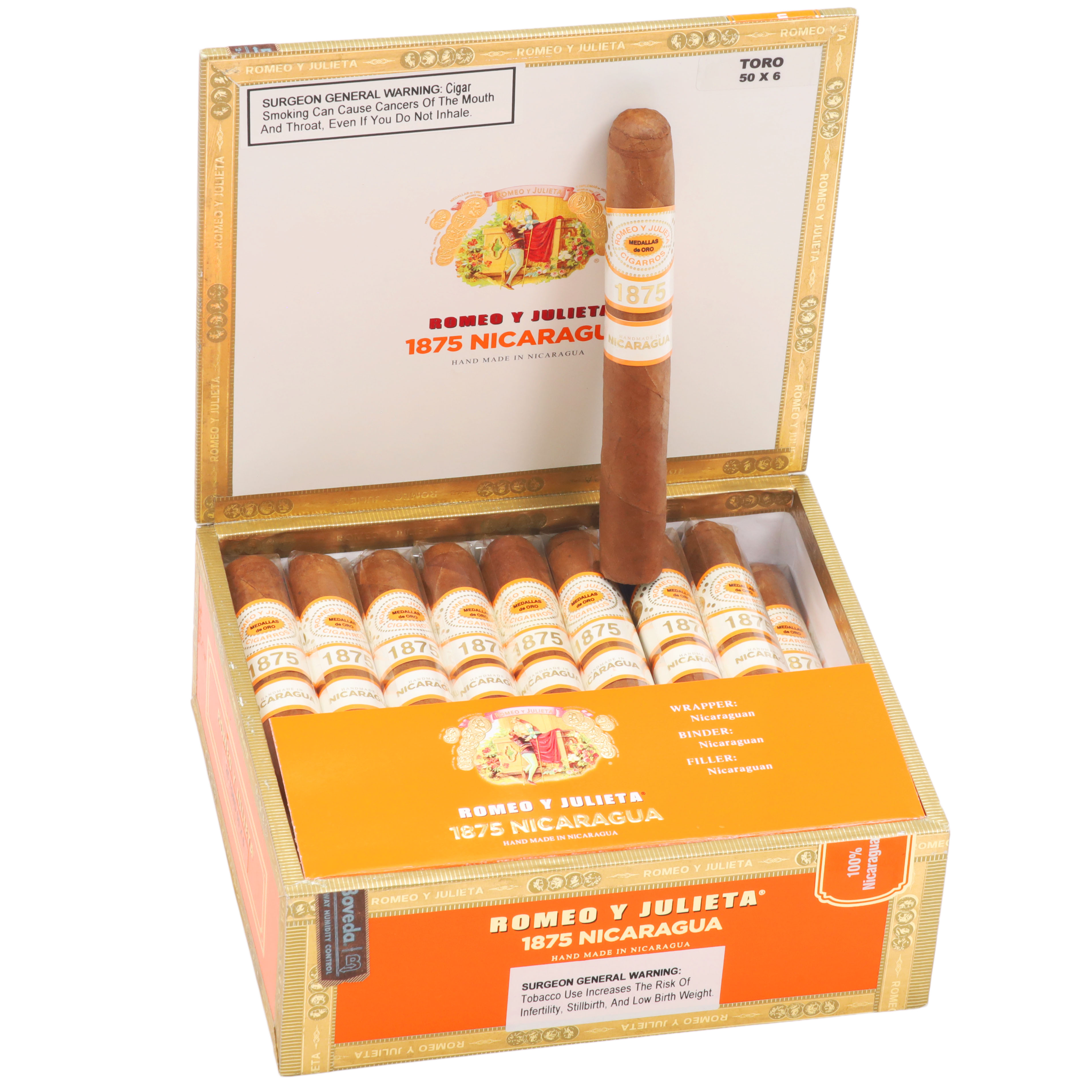 Romeo y Julieta 1875 Nicaragua packaging