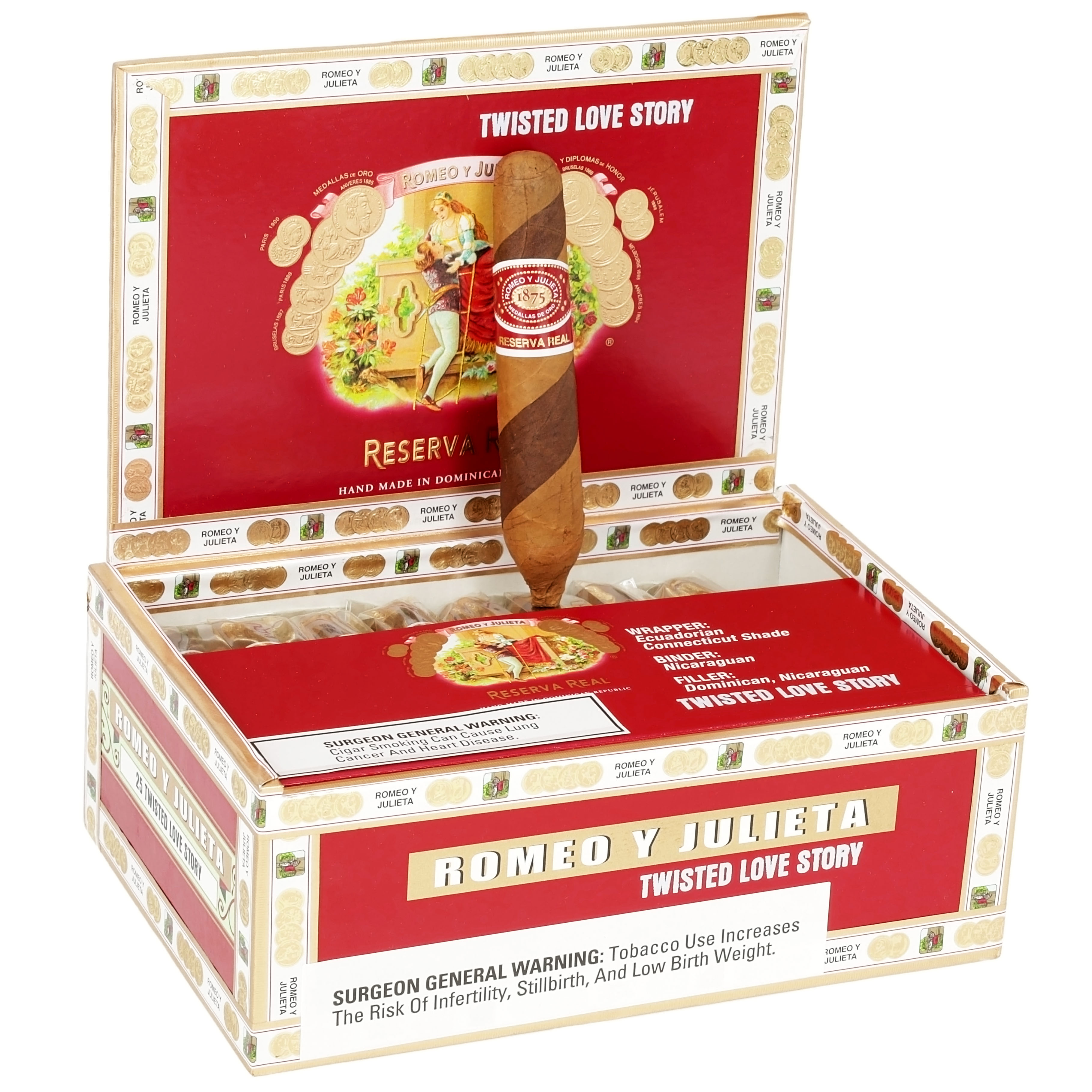 Romeo y Julieta Reserva Real Twisted packaging