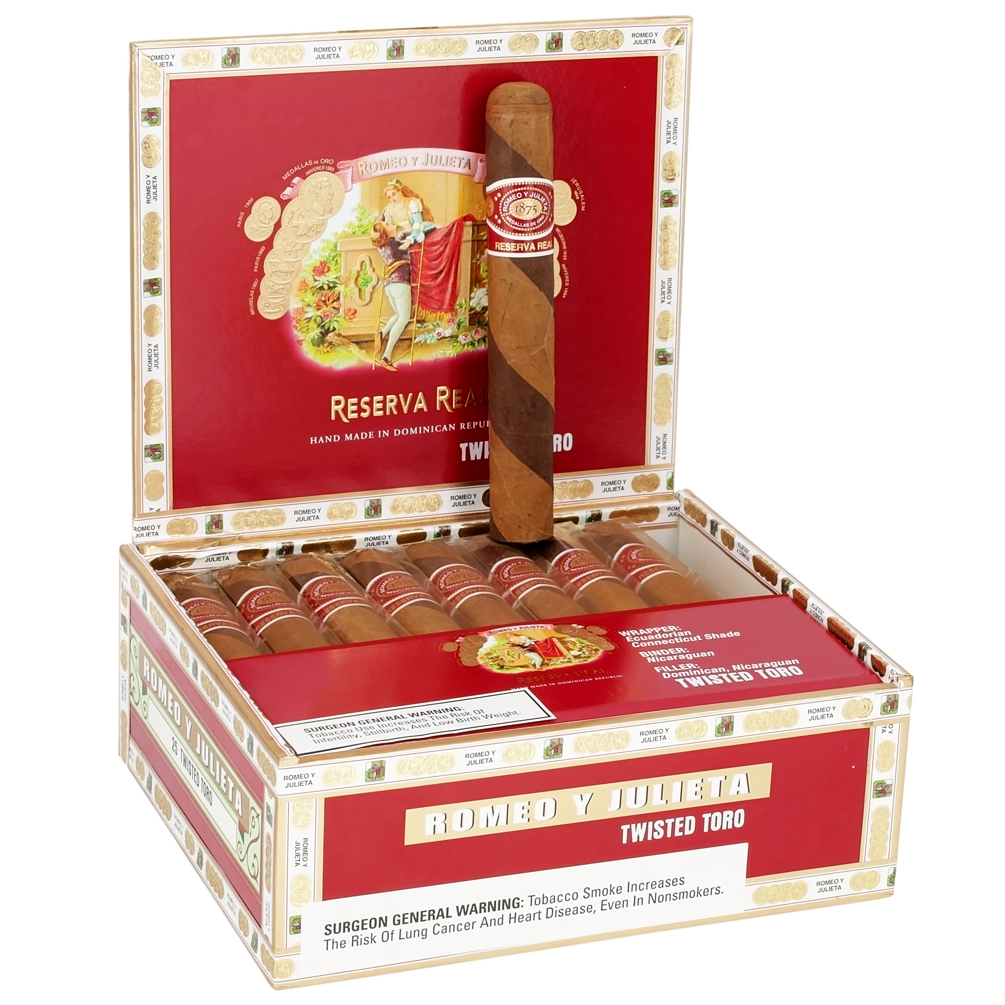 Romeo y Julieta Reserva Real Twisted packaging