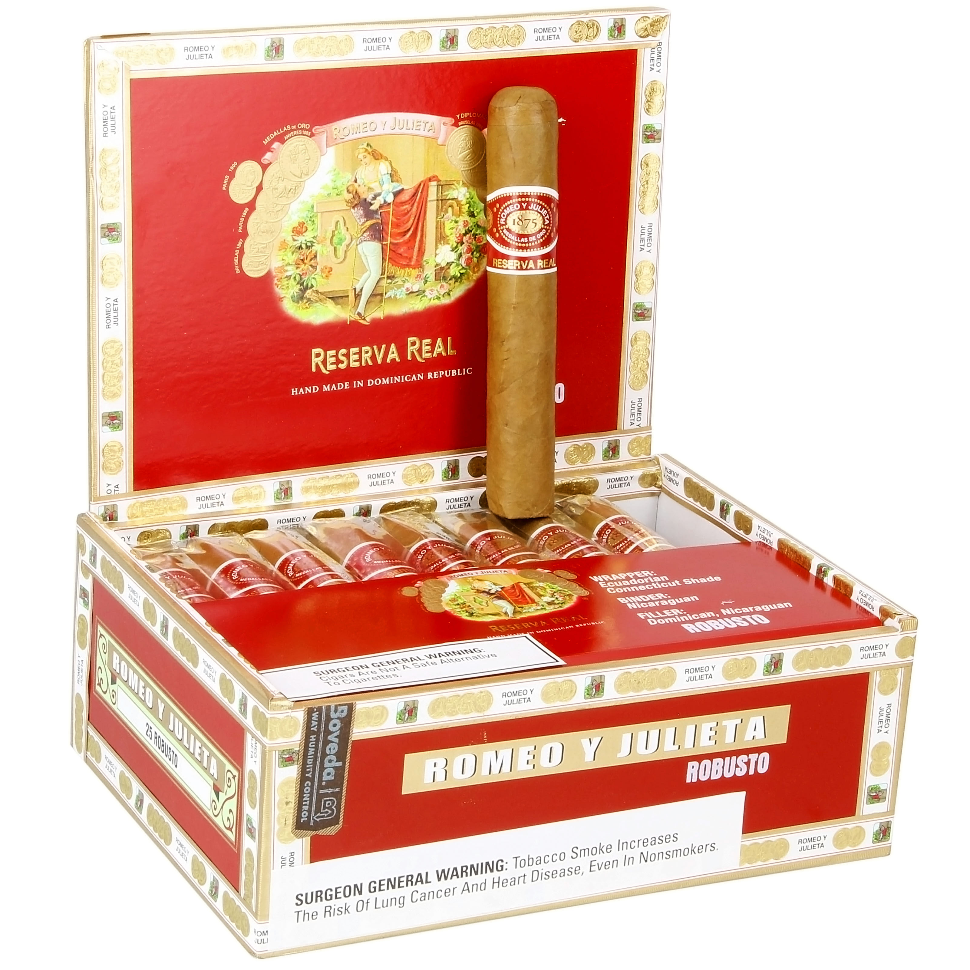 Romeo y Julieta Reserva Real packaging