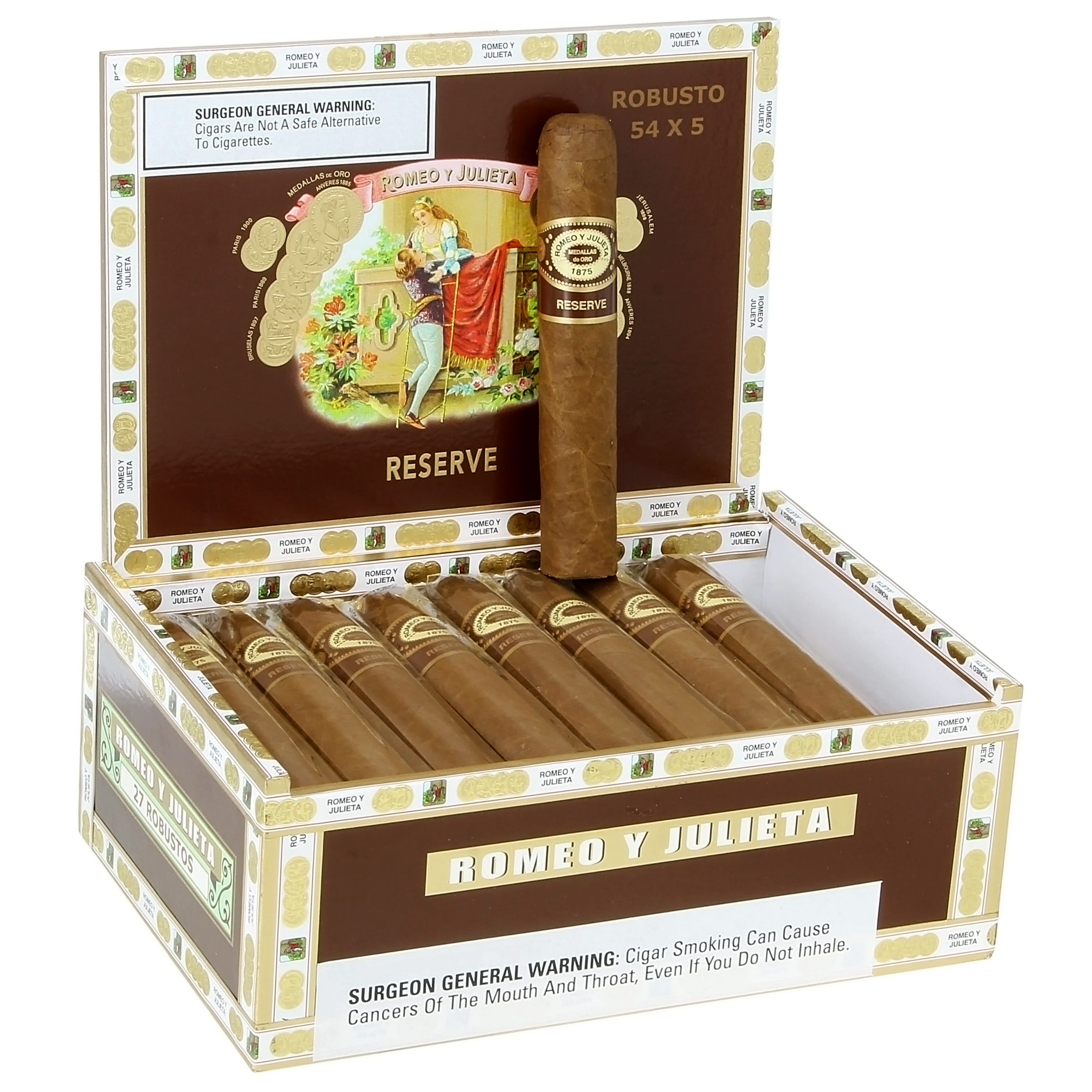 Romeo y Julieta Reserve packaging