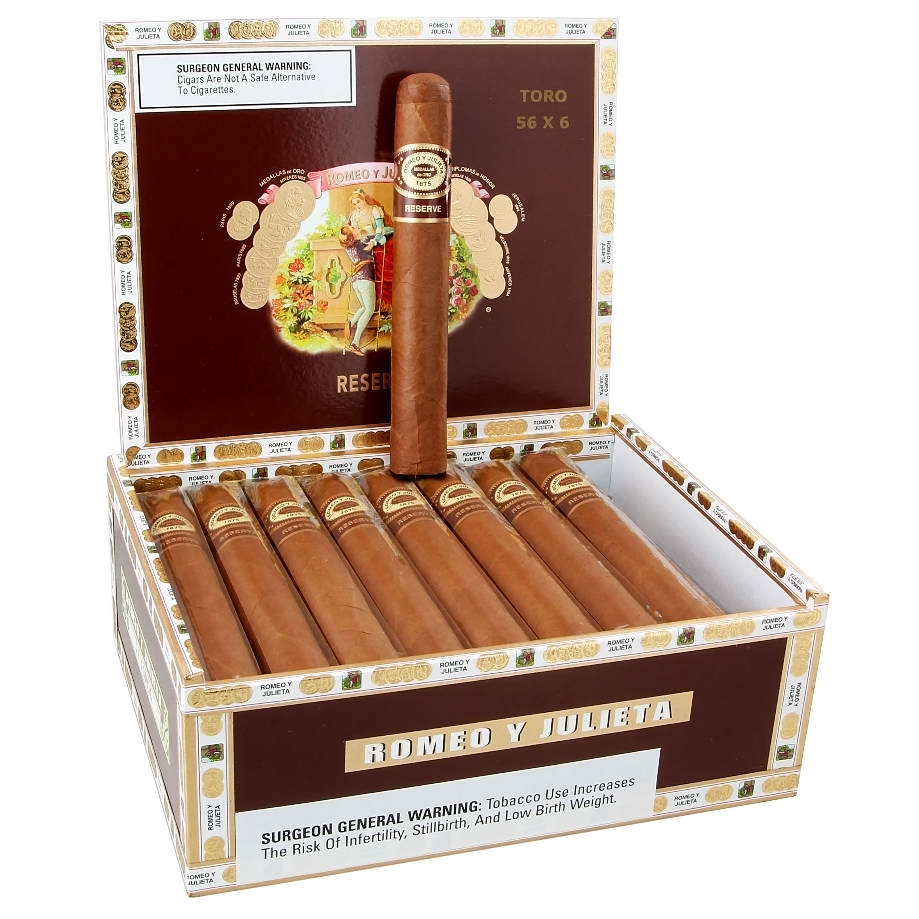 Romeo y Julieta Reserve packaging