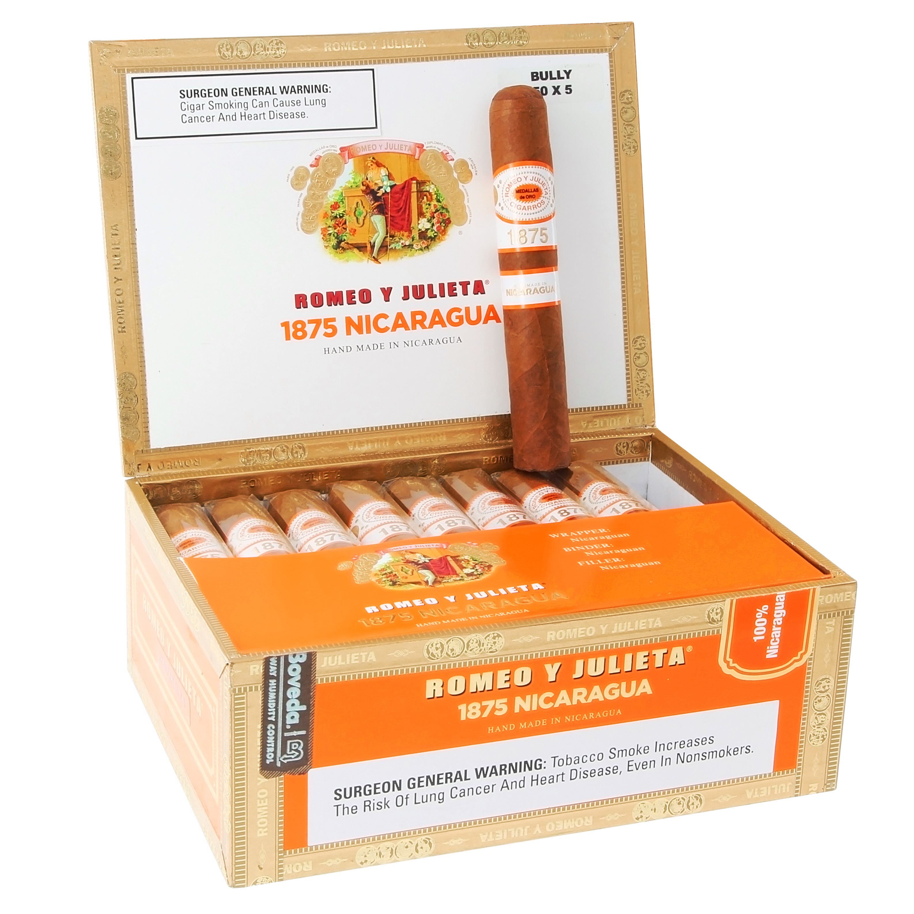 Romeo y Julieta 1875 Nicaragua packaging